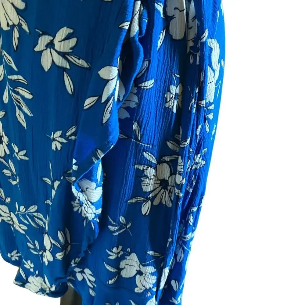 Sundress Sleeveless Royal Blue with Flowers (S) Mi AMi dd14 - Picture 10 of 12